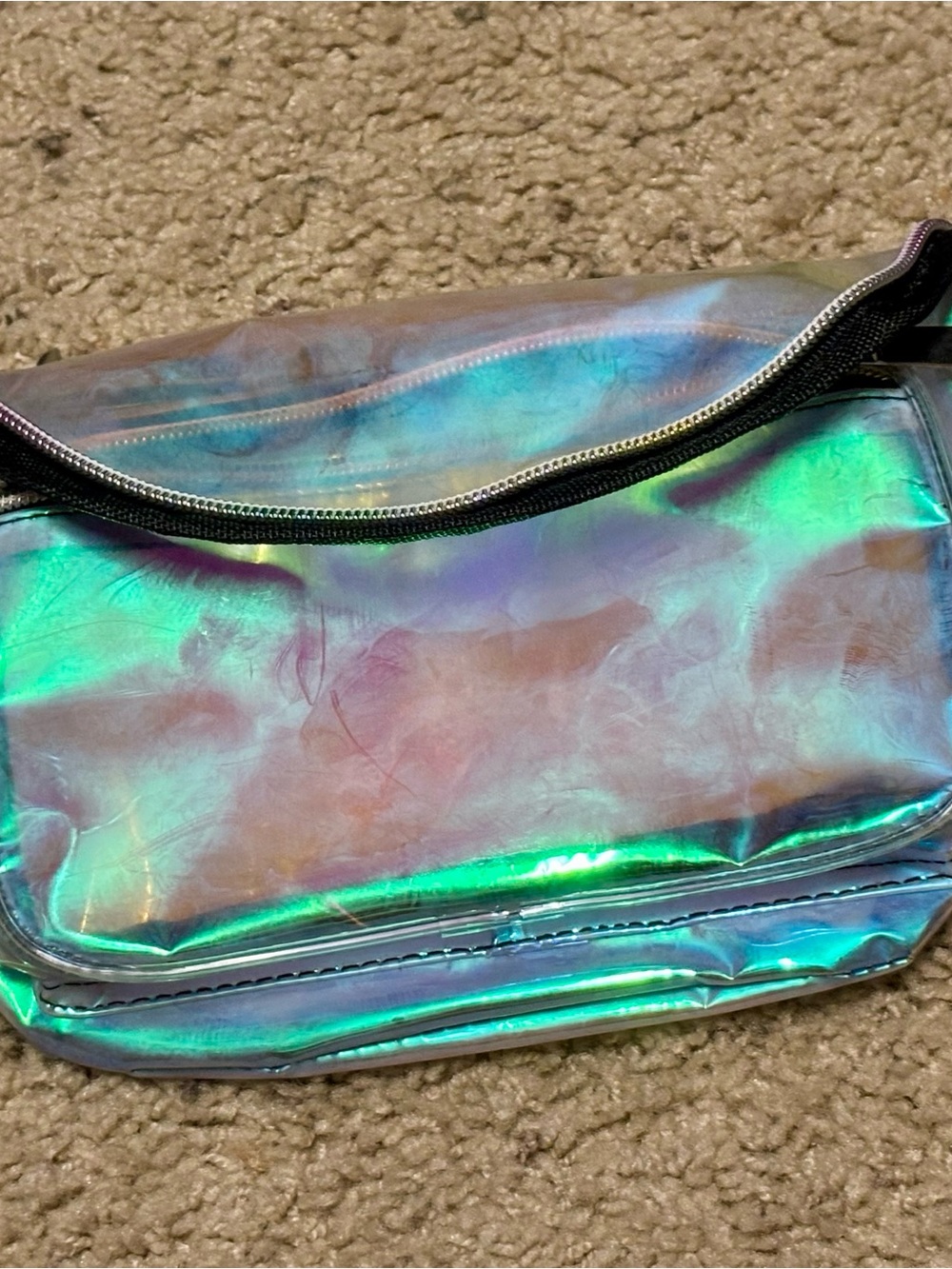 NWOT Iridescent Holographic Clear Women's Fanny Pack for Concerts